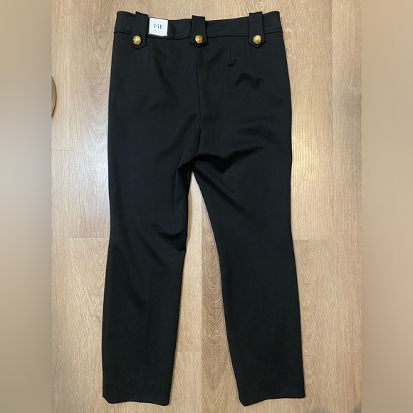 NWT WHBM Jolie Button Straight Lightweight Pants Size 14 L - Ankle  29” Black - Picture 6 of 9